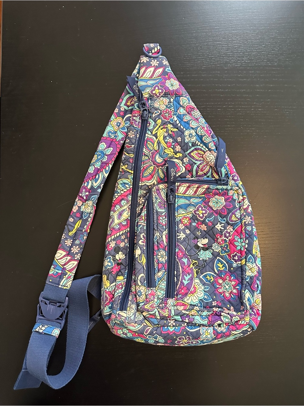 Vera Bradley Disney Sensational Six Paisley Sling Bag Backpack